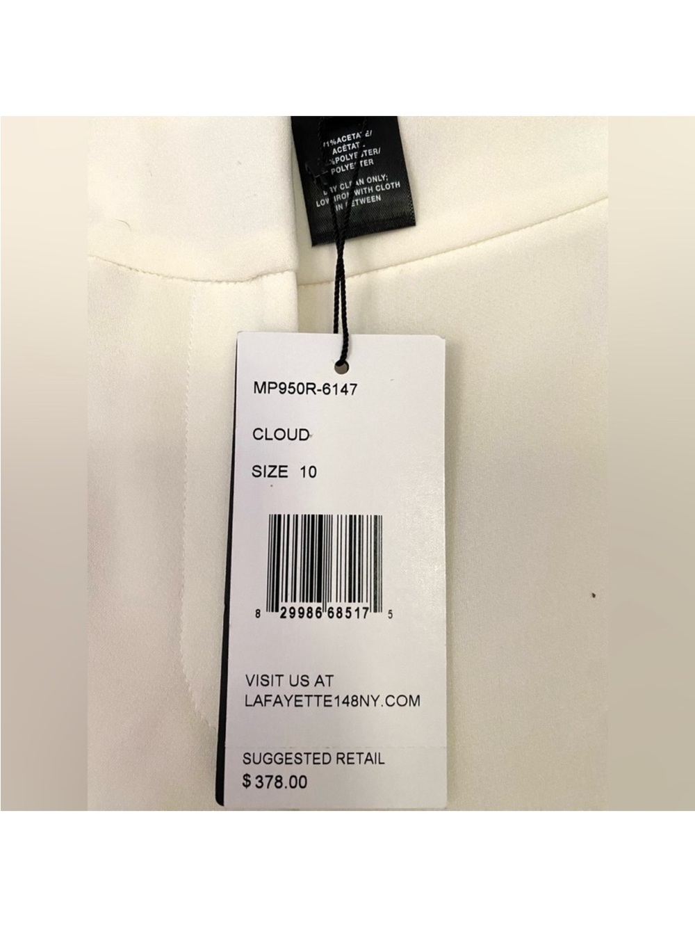 Lafayette 148 New York Women's Pants Wide Leg Dalton Trousers In Cloud size 10 - Picture 9 of 16